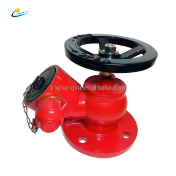PN16 2.5 inci flensa sudut besi cor ulet 65mm katup pemadam kebakaran 65mm