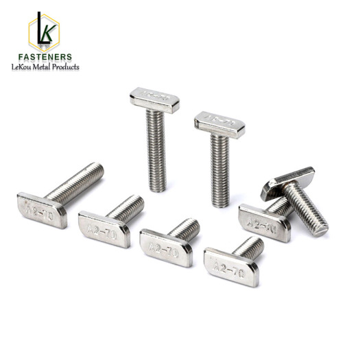 Perno de ranura en T solar de acero inoxidable A2-70