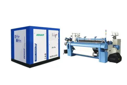 Air compressor for air jet loom