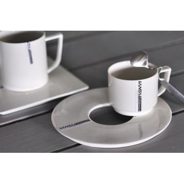 Wide rim design --- procelain tea cup with  saucer