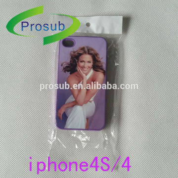 sublimation heat transfer PC material Anti-knock blank phone case for IP4/4s
