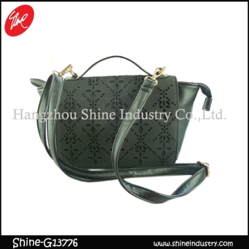 fashion hollow out shoulder bag/top pu handbag/satchel bag/wing bag