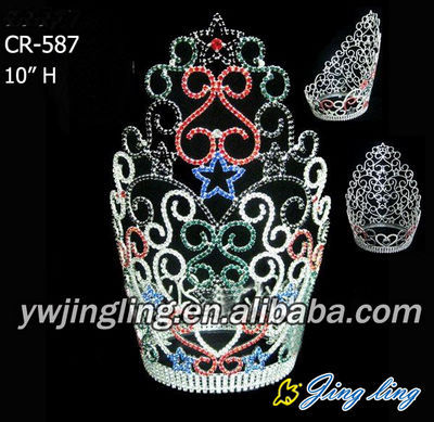 Colorful Round Pageant Crown For Sale