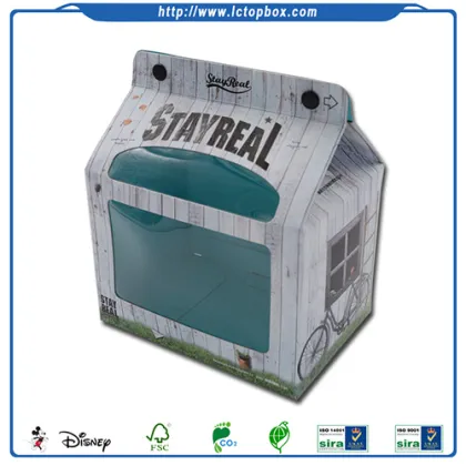 Fun retro mansion shape toy box