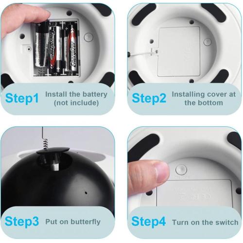 Automatisk elektronisk roterande fjärilkattunge kattleksaker med Roller 2 Spårboll