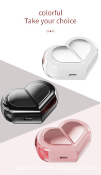 K520 Wireless In-Ear Gaming Headphones: Heart-Shaped Earbuds with 5.3 Hi-Fi Sound and Water-Proof Mic