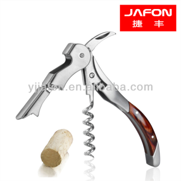 KO417 Hot Sale 2 Step Wine Corkscrew Bottle Opener with Wooden Handle