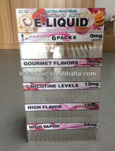 Countertop Acrylic E-liquid Display Case for E-juice Retail Stores