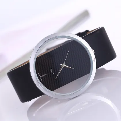 Transparent Hollow Neutral Watch Belt: Stylish Couple Quartz Watch