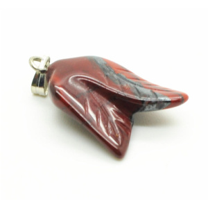 Double leaves Shape Red Jasper pendant