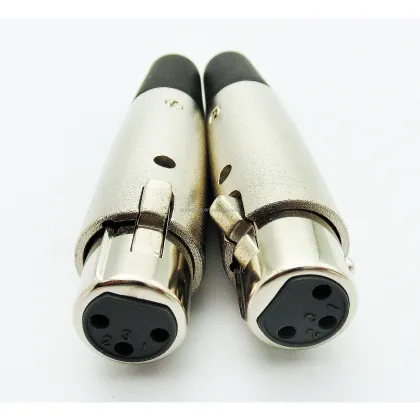 Low Profile Microphone Audio Cable with Neutrik XLR Plugs (3-Pin) and Female Connectors