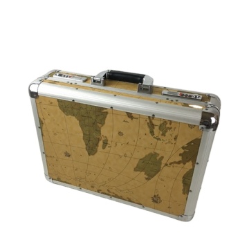 PVC Gold Metal Briefcase Lock Attache Case for Lawyers and Businessmen