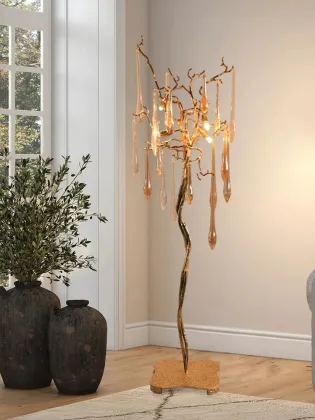 Copper Light Decoration Floor Lamp - Water Drop Floor Light