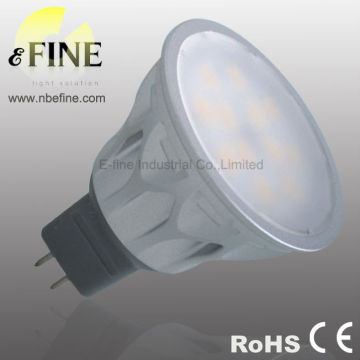 MR16 led lamp 6W 500lm 12pcs SMD 5630 spotlight aluminum body