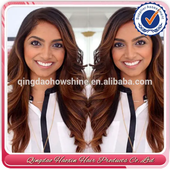 Most popular wholesale 8a grade peruvian human hair ombre wig full lace wig