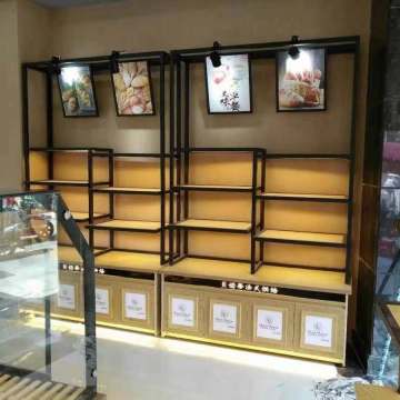 Custom New Retail Wooden Bakery Shop Display Counter Cabinet with Bread Warmer