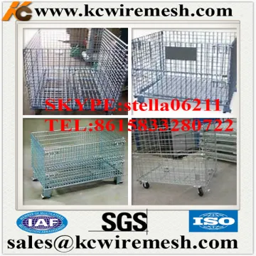 Factory!!!! Cheap!!!! KangChen Wire mesh container galvanizing welding container,Metal storage cage container