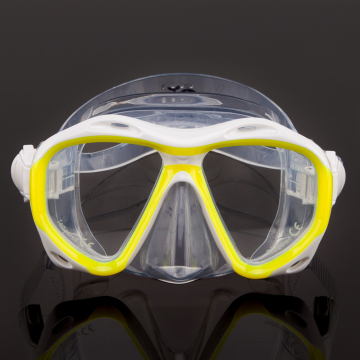 Retro Style Double Lens Scuba Diving Mask for Professional Adult Underwater Myopia