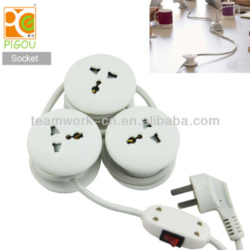 3pcs multi function switched socket outlet