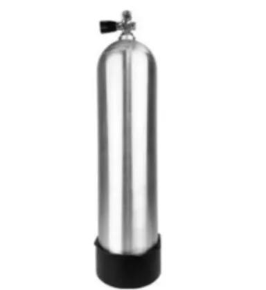 Aluminum pressure tank for diving equipment