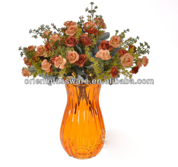 Promotion vertical stripes glass vase