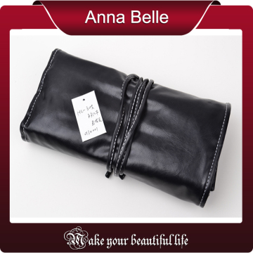 Professional black tie PU bag cosmetic brush
