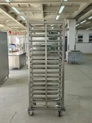 Stainless Steel Mobile Baking Tray Cart