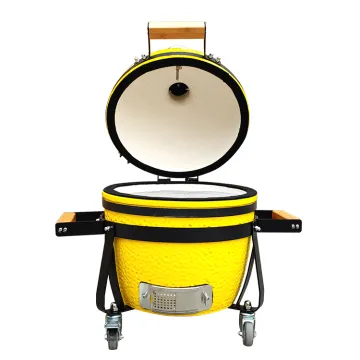Mobile Tabletop 14 Inch Kamado Bbq Grill Charcoal Clay Bbq