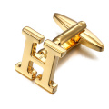 Letter H High Quality Gold Color Men Cufflink