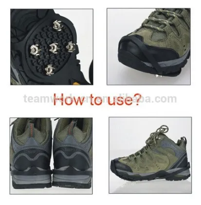 Skid proof snow rubber shoe cover for climbing and snow shoe cover