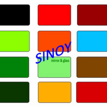 Sinoy lacobel glass with Fenzi paint for decor