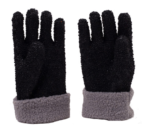 Black All the particles PVC gloves