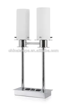 High end restaurant furniture night stand table lamp for hotel USB port table lamp supplier from guzhen