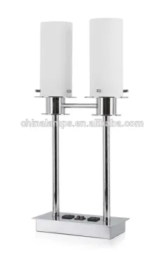 High end restaurant furniture night stand table lamp for hotel USB port table lamp supplier from guzhen