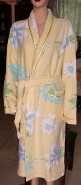 100% cotton printing bathrobe for women