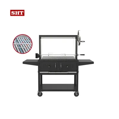 Outdoor Kitchen Stainless Steel BBQ Grill Movable Indoor Charcoal Grill