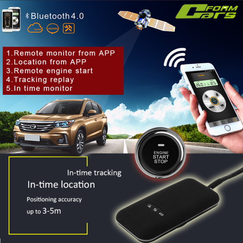 GPS & GSM tracker Bilalarm med en knapp motor starta remote engien start