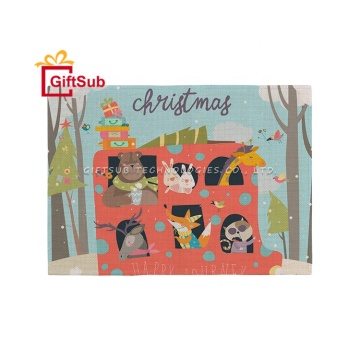 Pochemat da pranzo beige stampato personalizzato - 30*40 cm tavoli grandi | Sublimation Blank Cotton Linen Plakemat