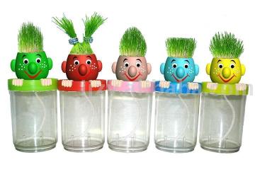 Grass Doll with Flower on Line