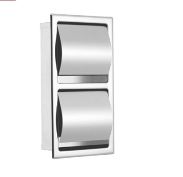 AISI 304 Stainless Steel Wall Vertical Double Toilet Paper Holder