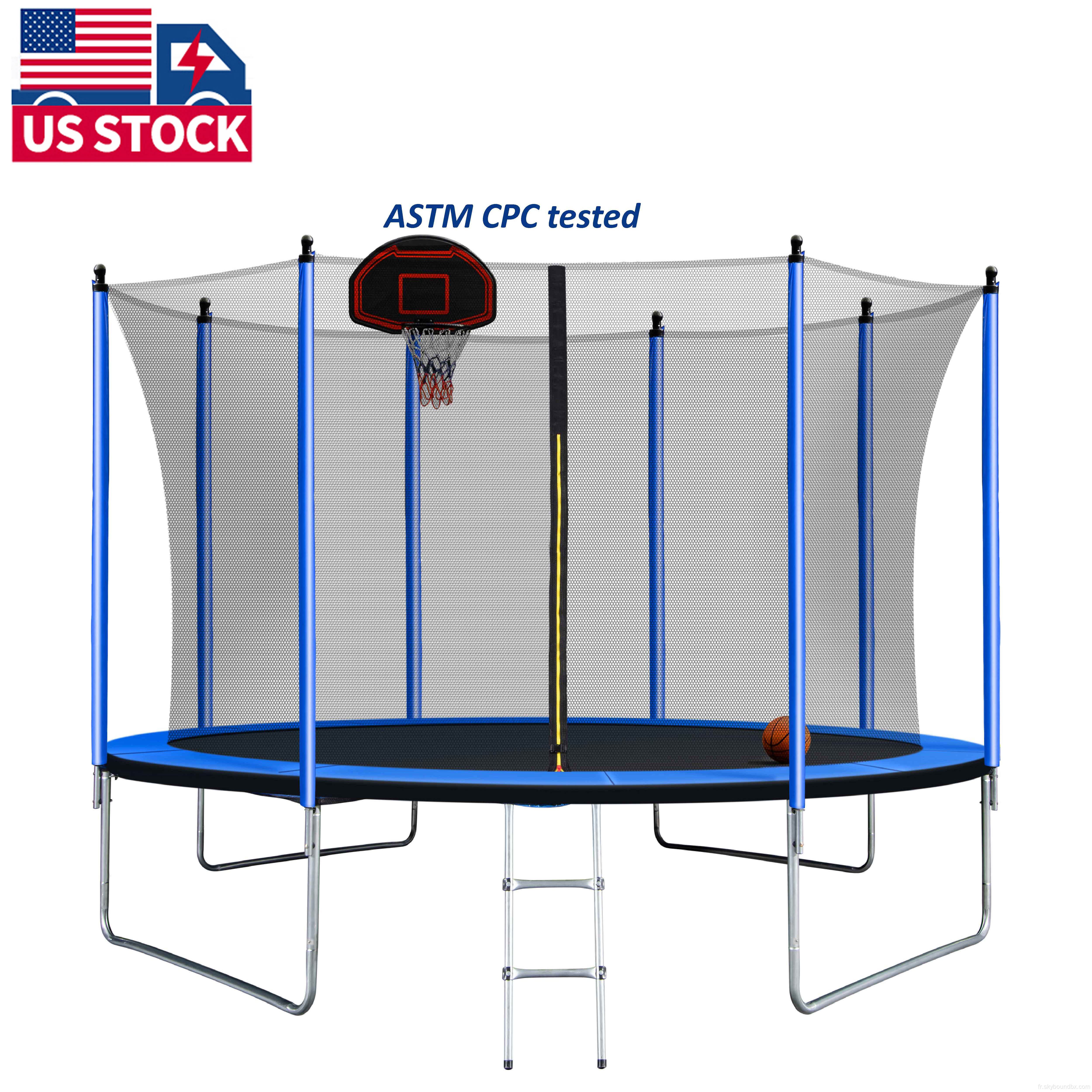 Trampoline de 10 pieds 12ft avec trampoline approuvé par le CPC ASTM