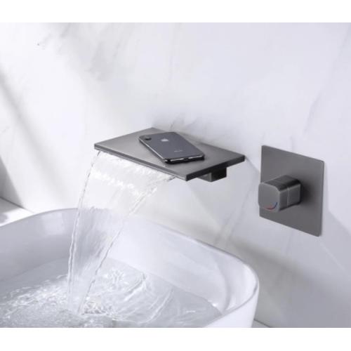 Wall-mounted Faucet with Waterfall Spout