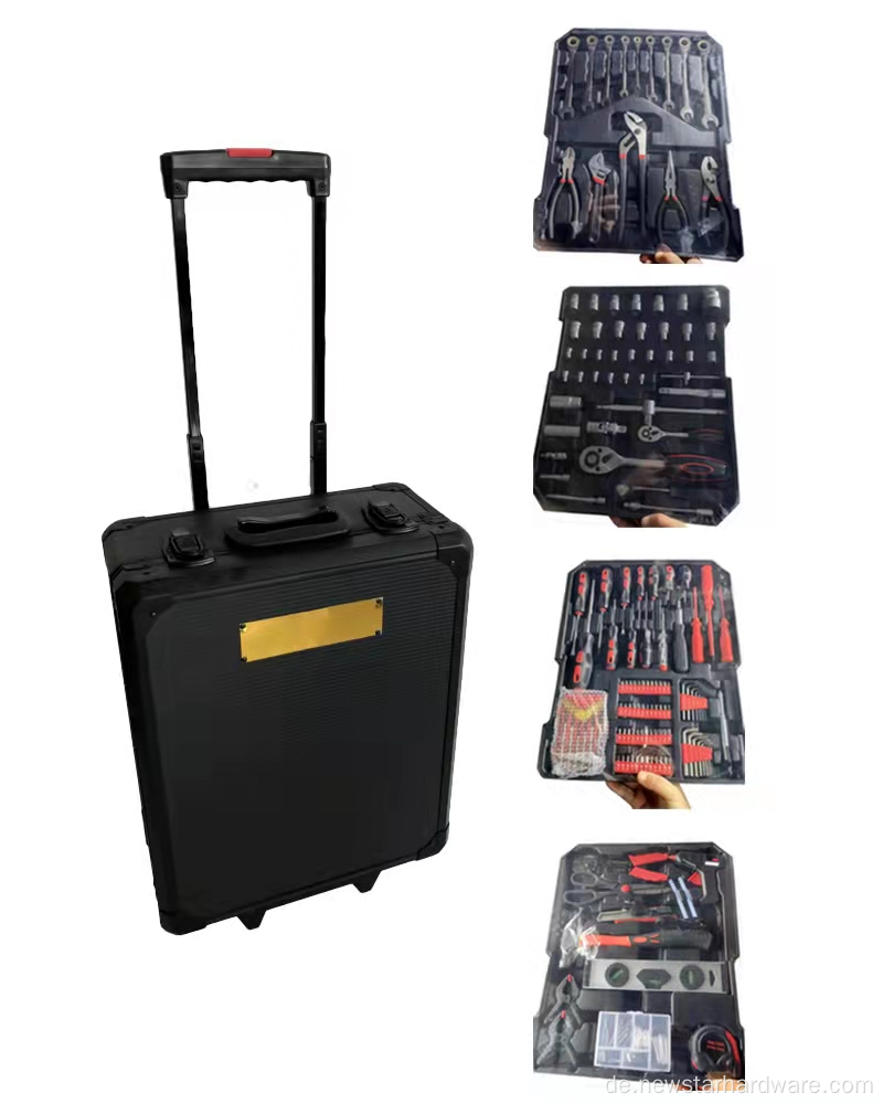 399pcs professionelle Aluminiumtrolley -Hülle Handwerkzeugkits