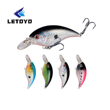 Letoyo 7.5cmプラスチックフローティング3D CrankBait Hard Fishing Lure