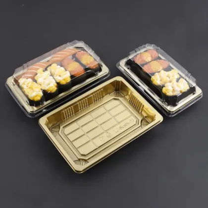 Golden PET chocolate tray Plastic Dessert Box