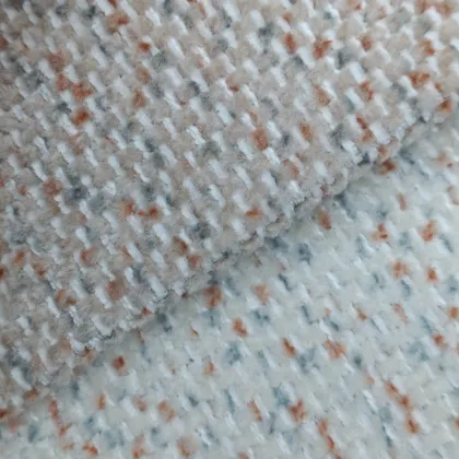 Mixed Color Textured Chenille Upholstery Fabric