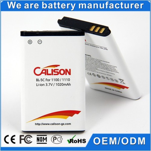 Full Capacity 1050mAh Battery BL-5C for Nokia