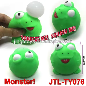 Vinyl Frog Squeeze Toy With Pop Out Eyes