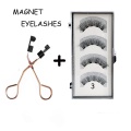 4 Stücke magnetische Wimpern setzen natürliche magnetische Wimpern