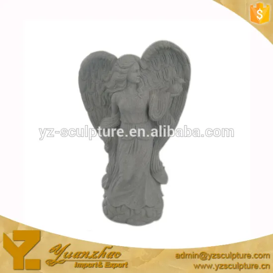 Granite Girl Angel With a bird on her hand Sculptures for home decoration
